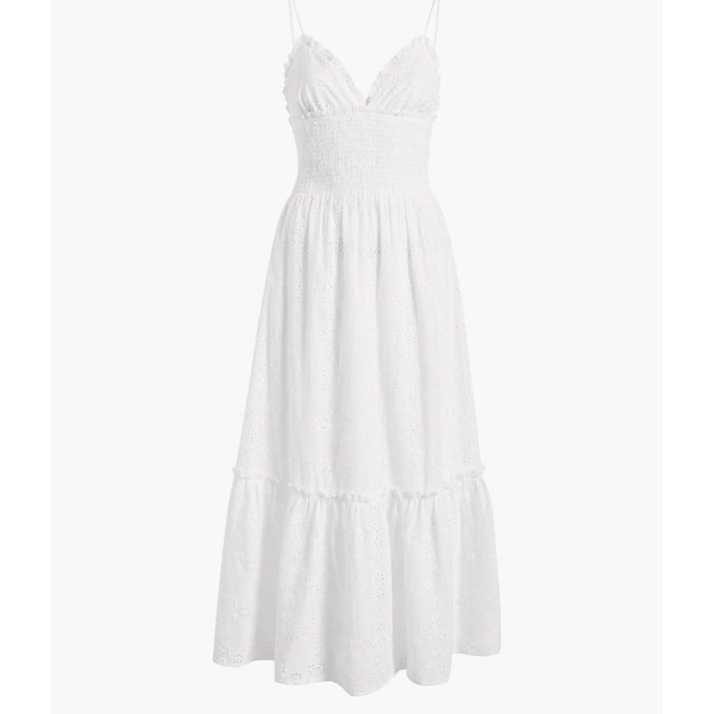 Hill House The Dottie Nap Dress XXL White Eyelet Cotton Maxi Cottagecore Peasant